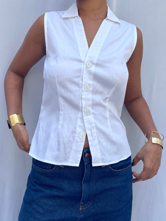Bean Vest- White