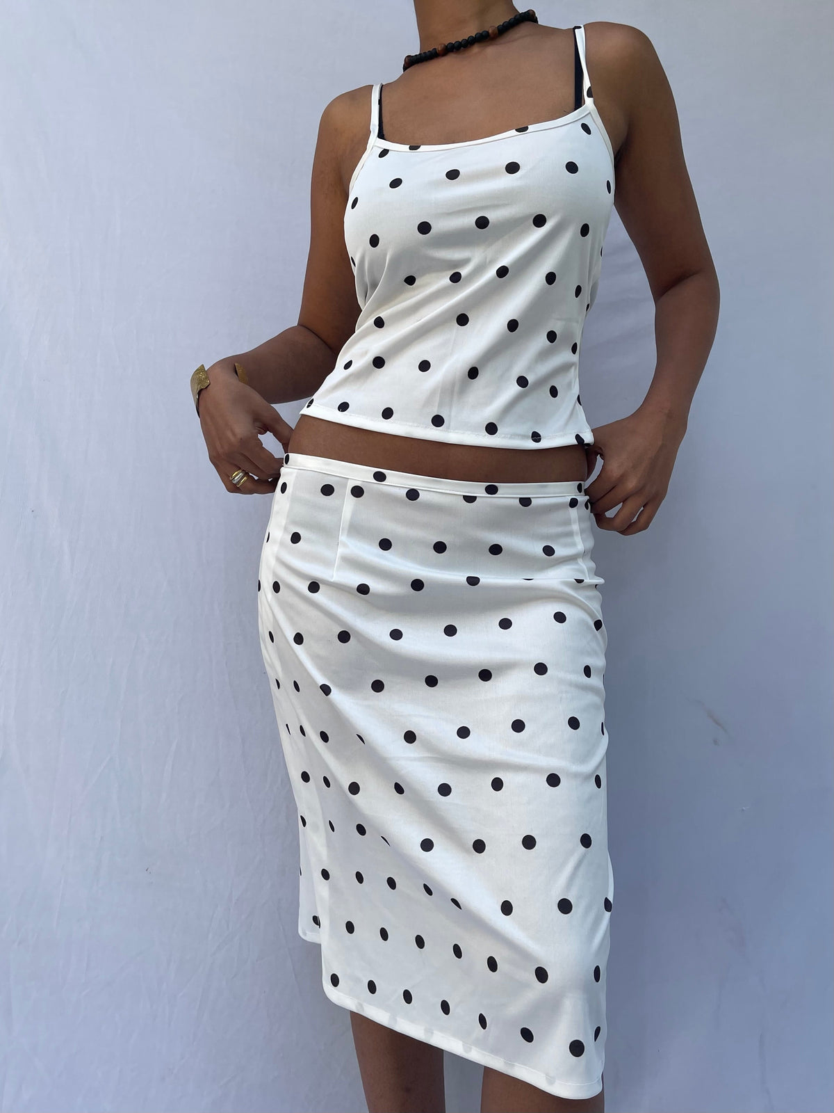 Lily Polka Midi Skirt