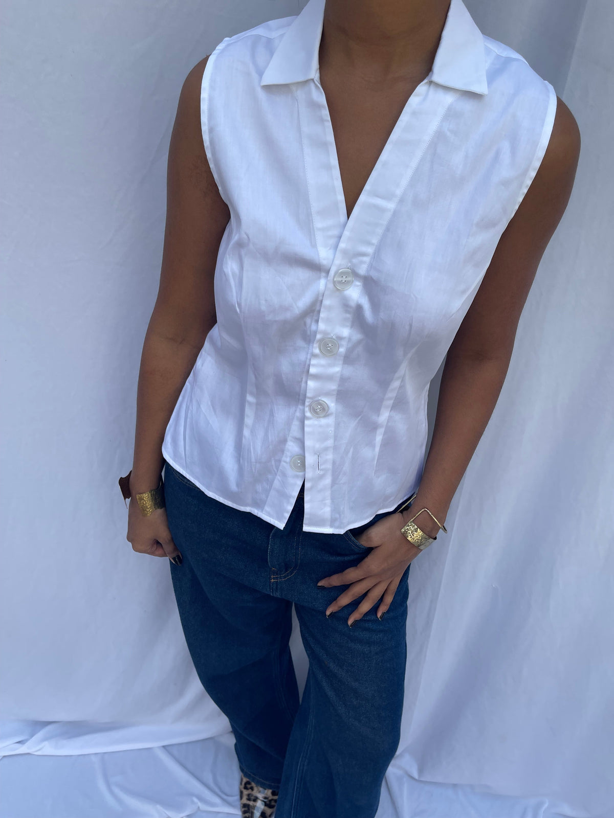 Bean Vest- White