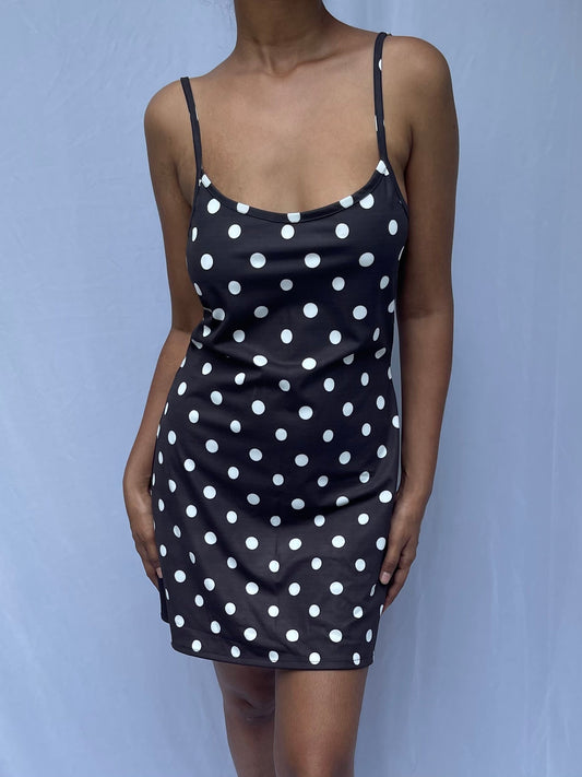 Billie Polka slip dress